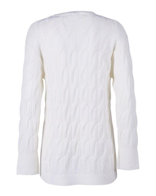 Max Mara White Maglia Canottiera Top Quid