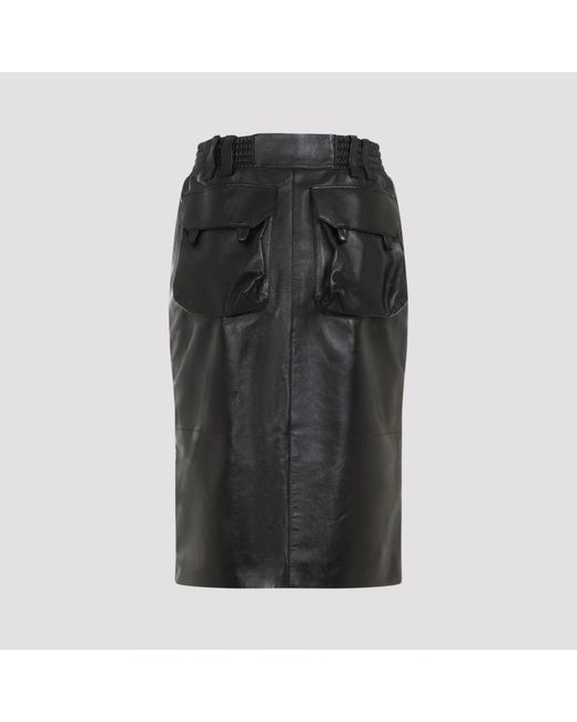 Saint Laurent Black Midi Skirt