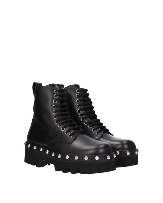 Furla Black Ankle Boots Vibram Rita Leather for men