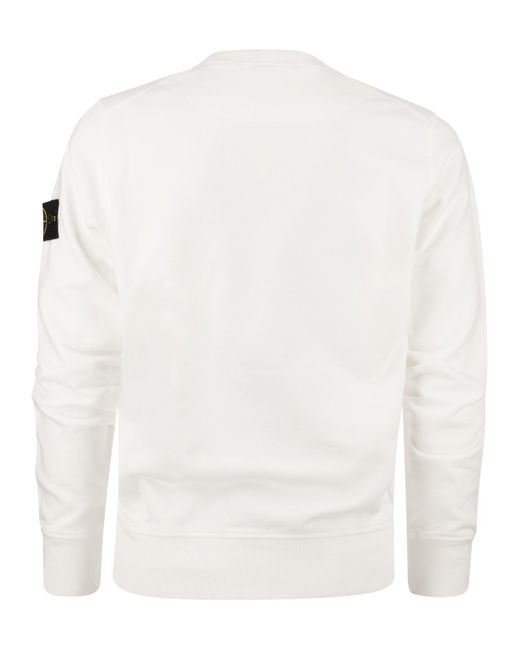 Stone Island Round Neck Sweatshirt in White für Herren