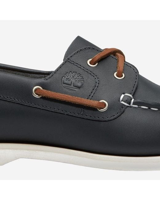 Timberland Blue Classic Boat Leather Loafers