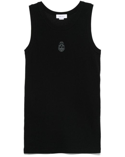 McQueen Black Alexander Mc Queen Skull Cotton Top