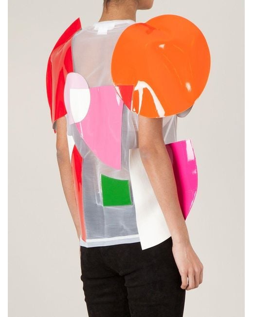 Junya Watanabe Red Patchwork Top
