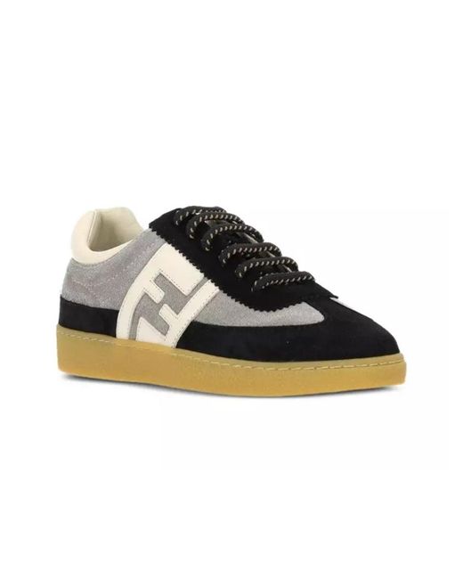 Fendi Black Junior Sneakers Leather