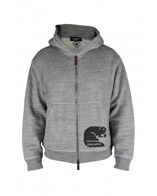 DSquared² Gray Cotton Zip-Up Cardigan Waistcoat