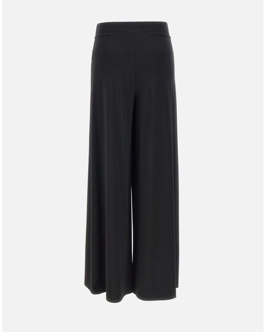 Kaos Black Schwarze Viskose-Crepe-Hose