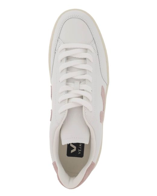Veja Leather V 12 Sneakers in het White