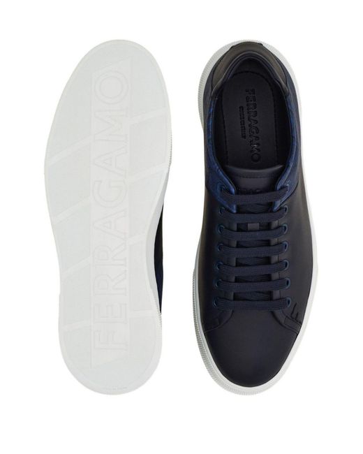 Ferragamo Sneakers Mit Logo-Print in Blue für Herren