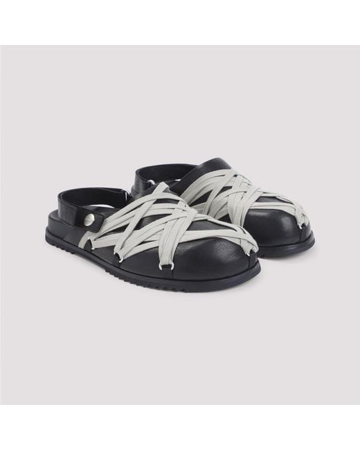 Rick Owens Black Megalace Mule Granola