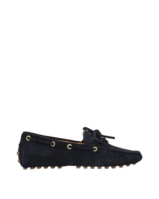 Tod's Blue Gommini Loafers Suede