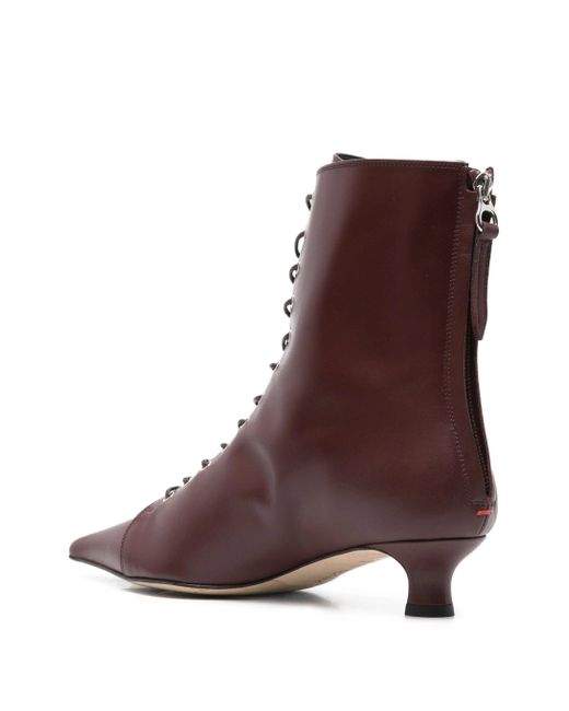 Aeyde Brown Trixi Calf Leather Port Shoes