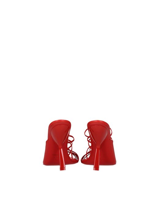 Ferragamo Red Sandals/Flame Leather