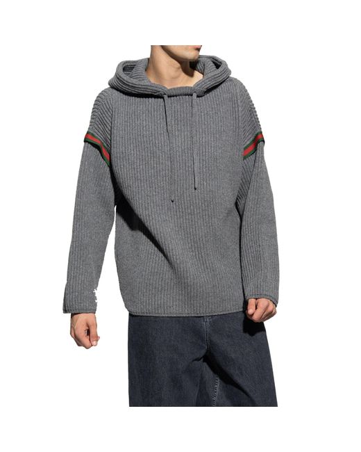 Gucci Wool Zip Sweatshirt in het Gray voor heren