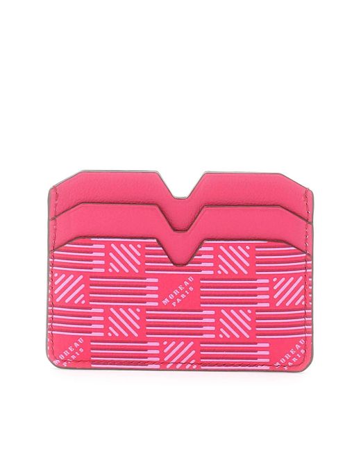 Moreau Paris Pink 4 C Leather Card Holder