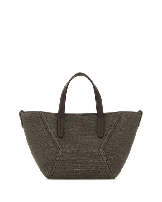 Brunello Cucinelli Brown Fabric Handbag