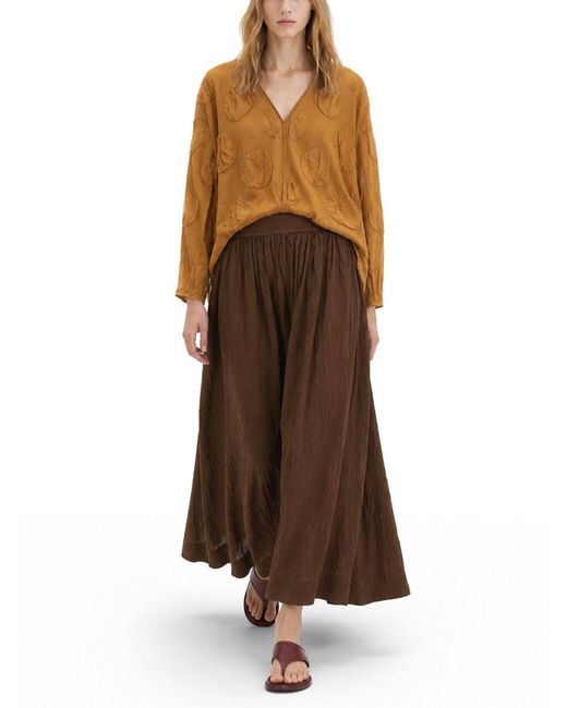 Uma Wang Brown Textured V Neck Cardigan