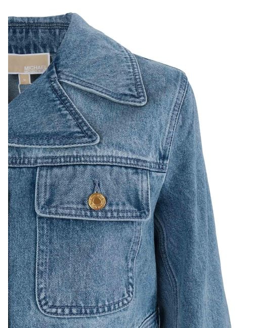 Michael Kors Blue Cropped Denim Jkt