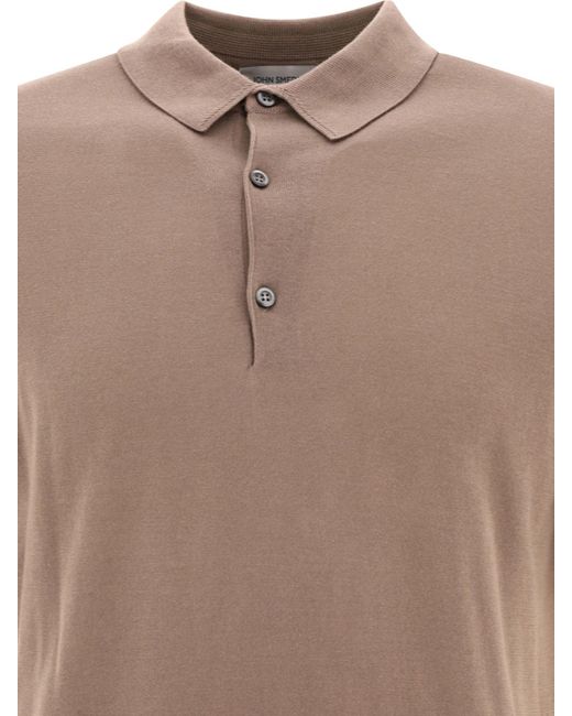 "Adrian" Polo Shirt di John Smedley in Brown da Uomo