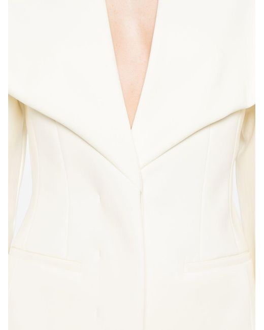 Jacquemus White La Veste Chale Wool Blend Jacket
