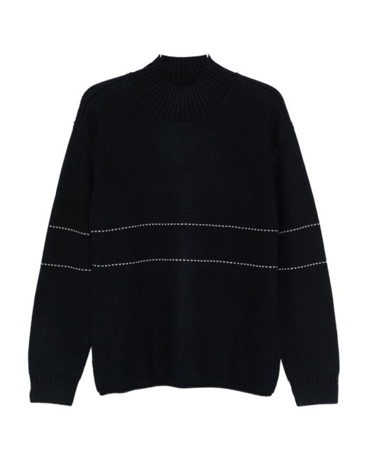 Jersey de lana con cuello redondo de Emporio Armani de hombre de color Blue