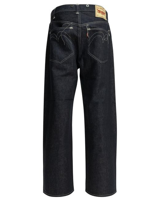 Junya Watanabe Blue X Levi's 5-Pocket Workwear Jeans Wide Leg Jeans