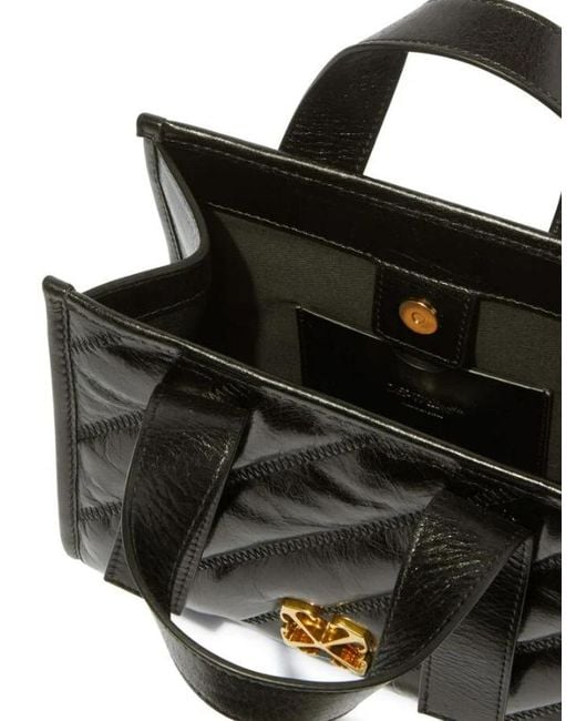 Off-White c/o Virgil Abloh Black Quilting Tote Bag