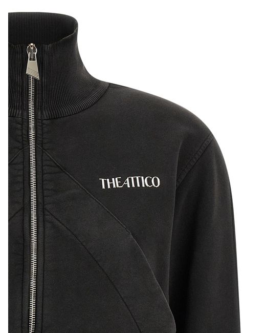 The Attico Het Attico Zip Sweatshirt in het Black