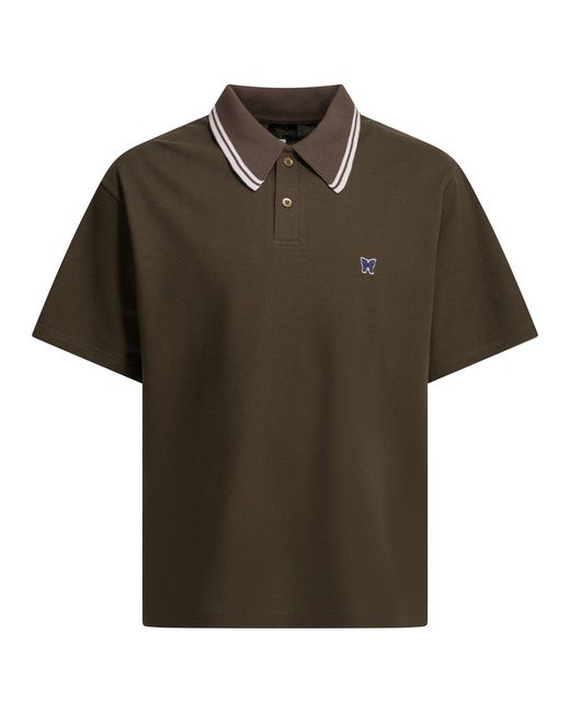 Needles Green Cotton Polo Shirt