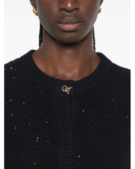 Fabiana Filippi Black Wool Blend Cardigan