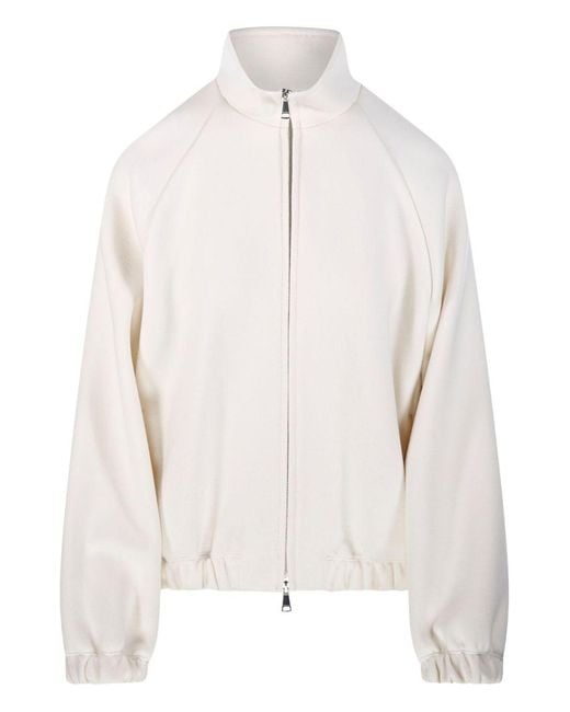 Max Mara Pure White Wool And Cotton Jacket