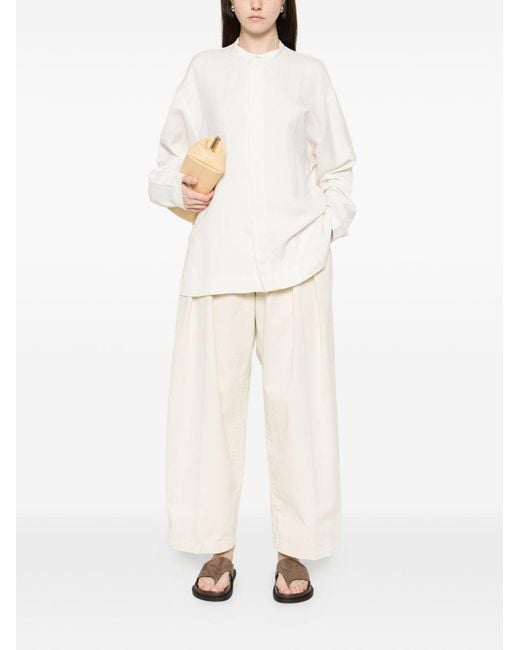 Studio Nicholson White Karst Linen Blend Shirt