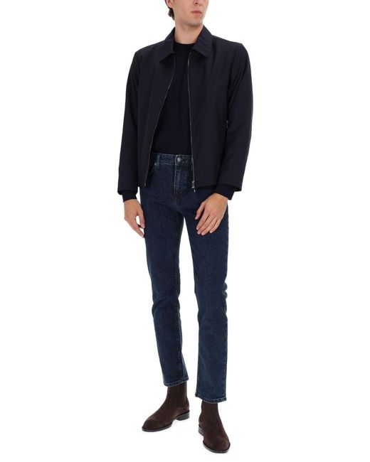 Boss Blue Virgin Wool Jacket for men