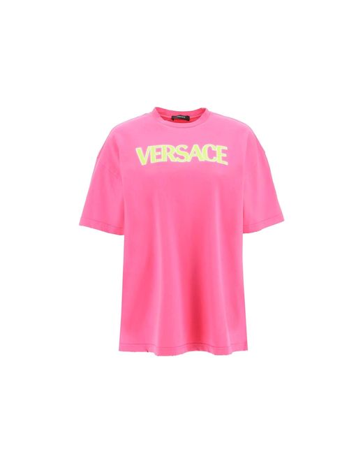 Versace Pink Baumwoll-Logo-Top