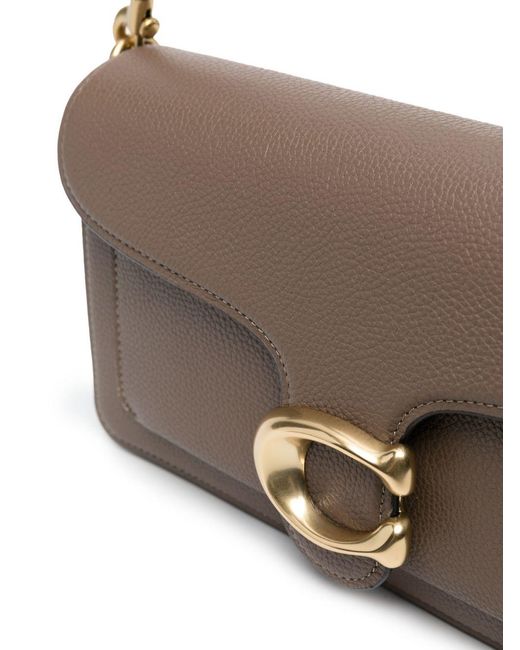 COACH Tabby 26 Leren Schoudertas in het Metallic