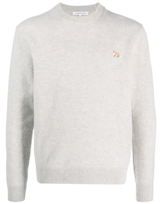 Maison Kitsuné Maison Kitsuné Baby Fox Patch Gewone Jumper in het Gray