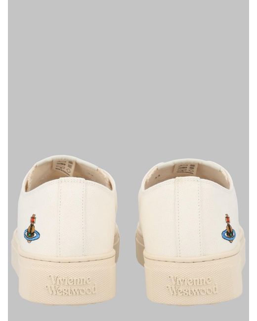 Vivienne Westwood Natural Low Top Sneakers Primsoll Cotton Trainers for men