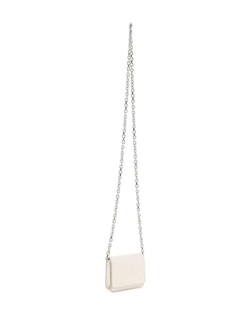 Maison Margiela Mikrotasche mit Kette in Weiß | Lyst DE