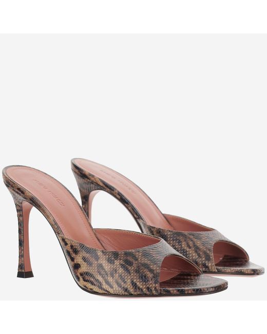 AMINA MUADDI Brown Leather Mules