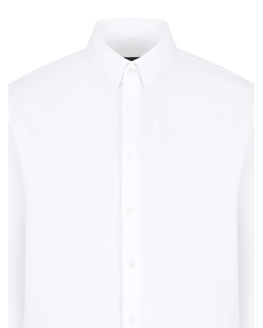 Giorgio Armani White Cotton Shirt for men