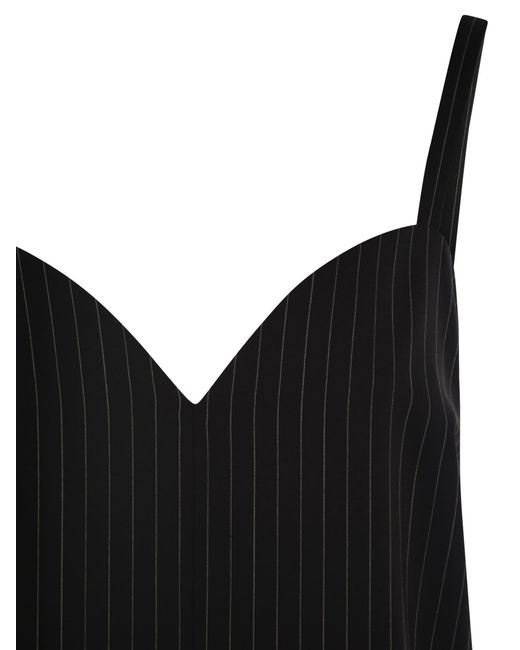 Max Mara Black Max Mara Elam Nadelstoff -Wolltuchkleid