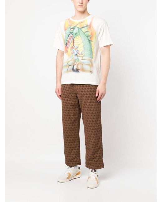 ERL Brown Corduroy Embossed Pants Woven Clothing