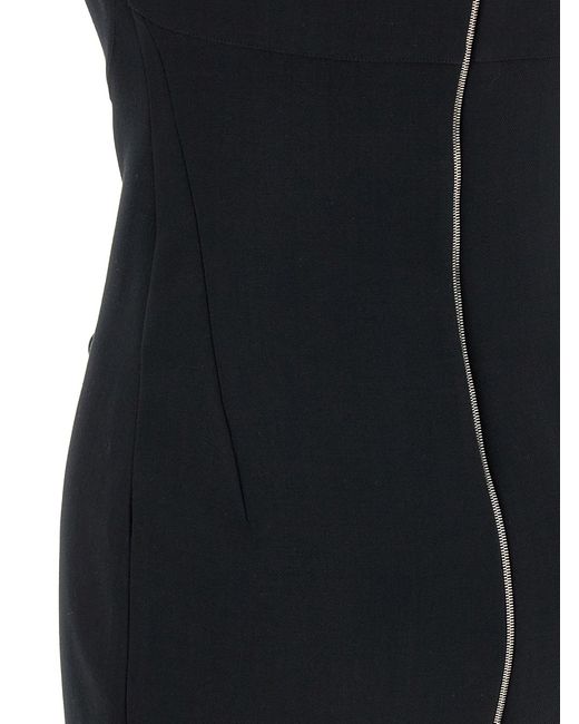 Victoria Beckham Black 'Sleeveless Fitted T-Shirt' Dress