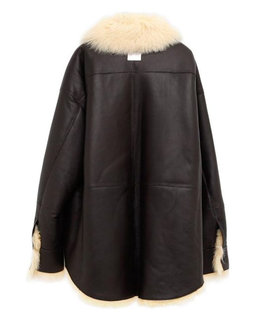 Acne Black Leather Shearling Jacket