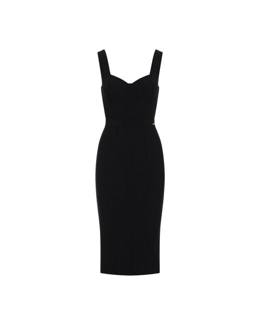 Elisabetta Franchi Black Lingerie Dress