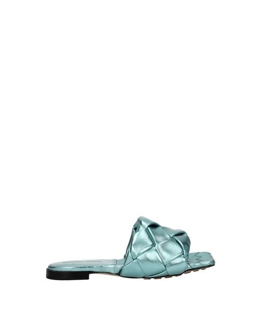 Bottega Veneta Green Clogs And Mules Sky/Ice Moon Leather