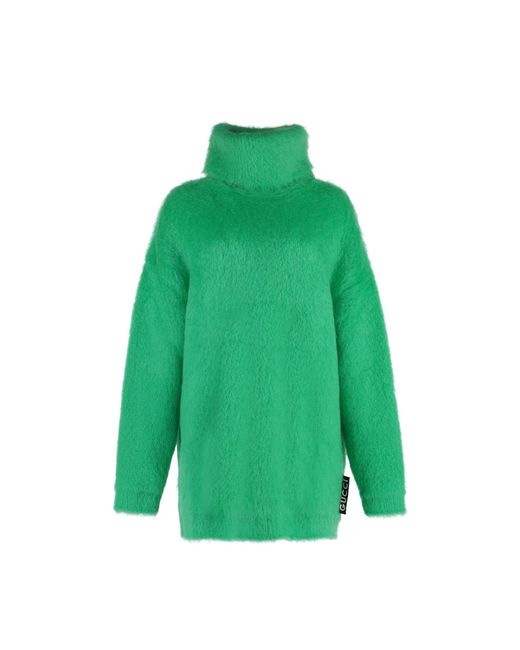 Gucci Mohair Blend Mini Sweater -jurk in het Green