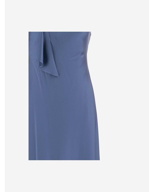 Ralph Lauren Blue One-Shoulder Dress
