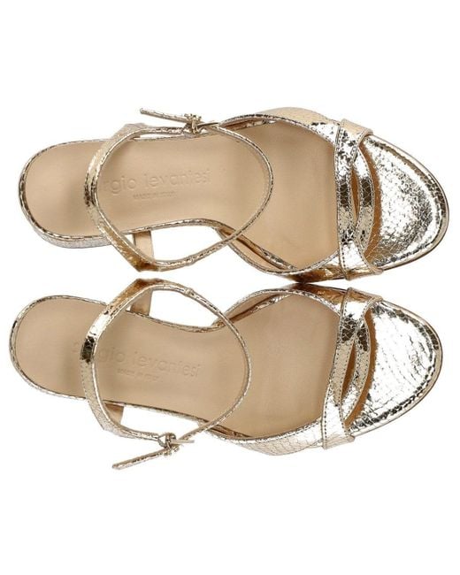 Sergio Levantesi Metallic Glenda Heeled Sandal