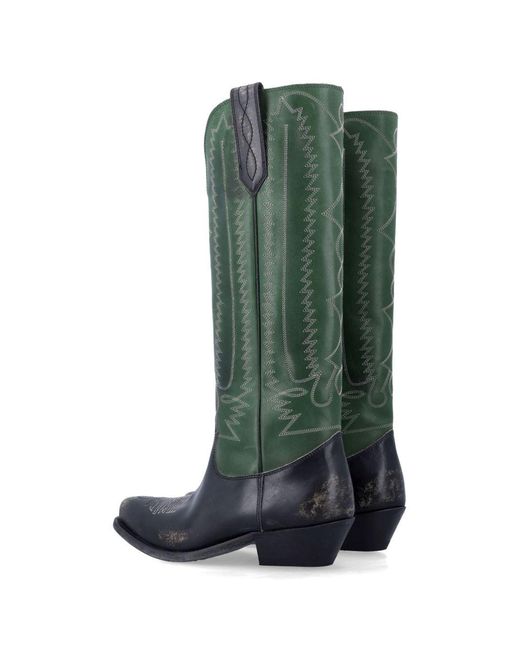 Golden Goose Deluxe Brand Green Wish Star Boots