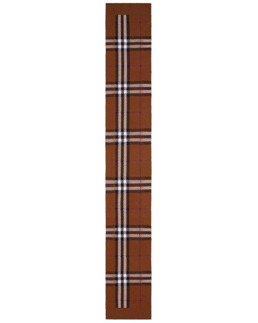 Burberry Brown Giant Check Wool Scarf